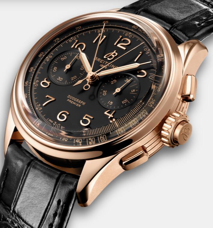 Top replica watches seem delicate and clear with red gold Arabic numerals.